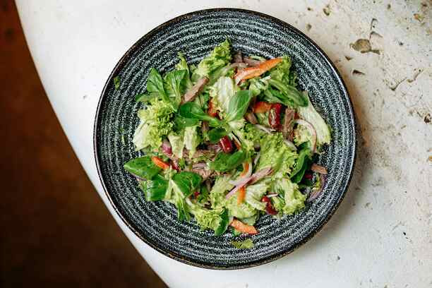 Red bean and veal salad